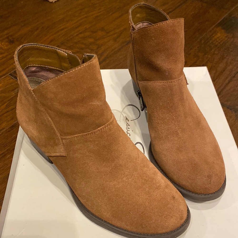 Jessica Simpson Tan Suede Bootie